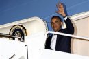 U.S. President Barack Obama arrives in Los Cabos for the G20 summit