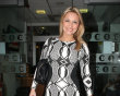 Celebrity fashion: TOWIE’s Sam Faiers tried out the look on a recent night out. Instead of simple monochrome, Sam went for a pretty printed dress.