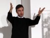 FILE -   Belgian designer Raf Simons acknowledges the applause of the audience at the end of the Jil Sander Spring/Summer 2012 women's collection in Milan, in this Saturday, Sept. 25, 2011 file photo. Christian Dior on Monday April 9 2012  named Belgian designer  Simons as its new artistic director, and says he'll present his first show for the renowned fashion house in Paris in July. The appointment comes seven months after star designer John Galliano was convicted by a Paris court for making anti-Semitic insults. (AP Photo/Giuseppe Aresu, file)