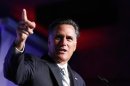 U.S. Republican presidential nominee and former Massachusetts Governor Mitt Romney addresses the U.S. Hispanic Chamber of Commerce in Los Angeles, California
