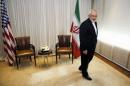 Iranian Foreign Minister Mohammad Javad Zarif is pictured before a meeting with U.S. Secretary of State John Kerry in Geneva