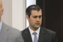 Former North Charleston police officer Michael Slager standing trial on a murder charge in the April 2015 shooting death of 50-year-old Walter Scott, walks into the courtroom in Charleston