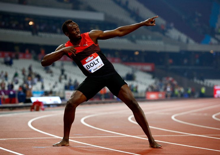 The fastest man in the world hasn’t slowed down even after a hamstring injury kept him from competing in the Jamaican national athletics championshi...