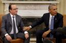 U.S. President Barack meets with France's President Hollande at the Oval Office of the White House in Washington