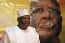 Presidential candidate Keita speaks during a news conference Bamako