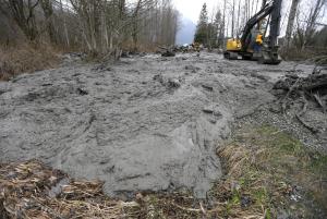Thick, oozing mud is cleared from Washington Highway&nbsp;&hellip;