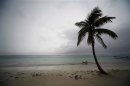 The beach front of Mahahual is seen as Hurricane Ernesto approaches the southern part of the Yucatan peninsula