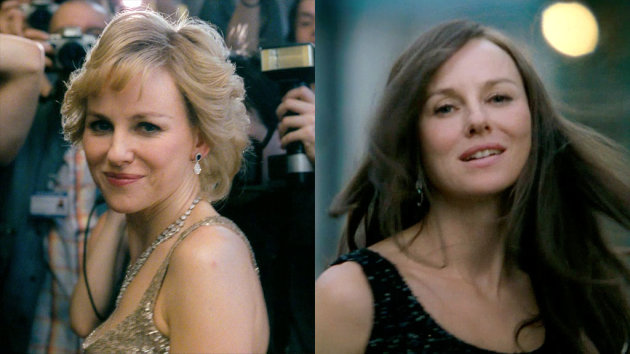 The two looks of Naomi Watts as 'Diana' 