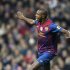 Barcelona's Abidal celebrates after scoring against Real Madrid during their Spanish King's Cup soccer match in Madrid
