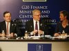 ECB President Mario Draghi, EU Economic and Monetary Affairs Commissioner Rehn and Danish Economy Minister Vestager attend a news conference as part of G20 leading economies' finance ministers and central bankers in Mexico City