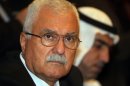 Syrian regime opponent George Sabra attends the election of the Executive Office of the Syrian National Council in Doha, Qatar, Friday, Nov. 9, 2012. (AP Photo/Osama Faisal)