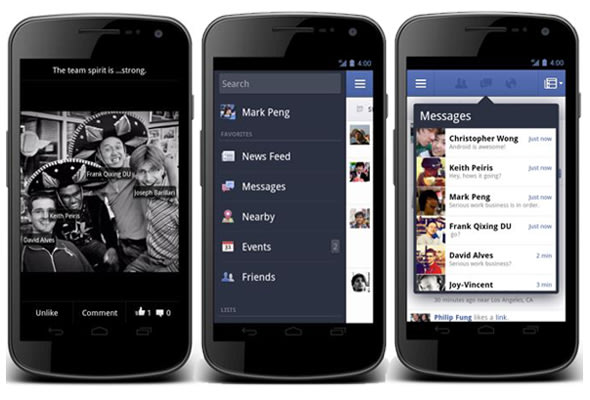 New native Facebook Android app coming soo