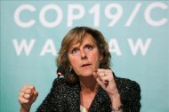 La comisaria europea de Acción para el Clima, Connie Hedegaard, en la Conferencia de las Naciones Unidas sobre Cambio Climático en Varsovia (Polonia). EFE