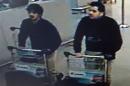 A CCTV camera captures an image of suspects in the Brussels airport bombing on March 22, 2016