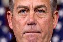 House Speaker John Boehner of Ohio takes questions during a news conference on Capitol Hill in Washington, Thursday, March 29, 2012. (AP Photo/J. Scott Applewhite)