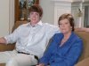 In a Monday, Aug. 22, 2011, photo provided by the University of Tennessee, Tennessee women's basketball coach Pat Summitt sits next to her son, Tyler Summitt, at her Knoxville, Tenn., home. Summitt plans to coach "as long as the good Lord is willing" despite recently being diagnosed with early onset dementia. In a statement from Summitt released by the university on Tuesday, the Hall of Fame coach said she visited with doctors at the Mayo Clinic in Rochester, Minn., after the end of the 2010-11 basketball season ended and was diagnosed with early onset dementia--Alzheimer's type--over the summer. (AP Photo/University of Tennessee, Debby Jennings)