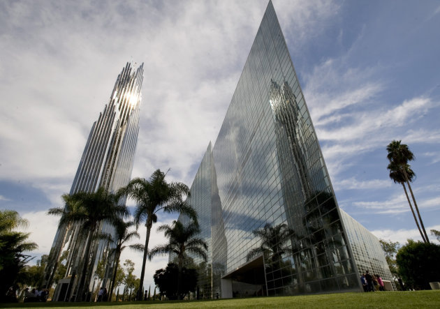 FILE - This Oct. 24, 2010 file photo shows the sun reflecting off the Crystal Cathedral in Garden Grove, Calif.The bidding war has intensified for the site of Orange County’s famed Crystal Cathedral M
