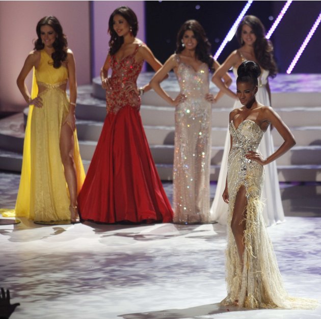 Miss Angola Leila Lopes participates in the Miss Universe 2011 pageant in Sao Paulo