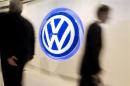 A Volkswagen logo sign is seen inside the lobby of the U.S. headquarters building of Volkswagen Group of America in Herndon