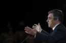 Former French prime minister Fillon, member of The Republicans political party and 2017 presidential candidate of the French centre-right, attends a political rally in Charleville-Mezieres