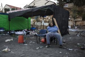 An Israeli settler sleeps in the Jewish settlement &hellip;