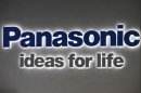 A logo of Panasonic Corp is pictured at its showroom in Tokyo