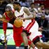 Miami Heat forward LeBron James (6) drives against Atlanta Hawks forward Josh Smith (5) in the first half of an NBA basketball game in Atlanta, Friday, Nov. 9, 2012. (AP Photo/John Bazemore)