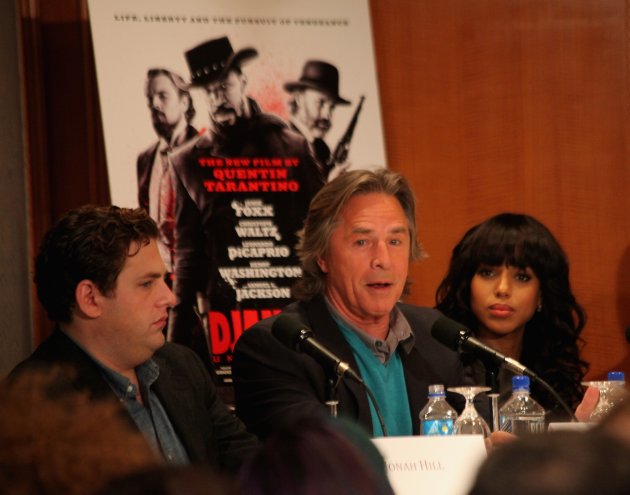 "Django Unchained" Press Conference In NY With Director/Screenwriter Quentin Tarantino, Jamie Foxx, Christoph Waltz, Leonardo DiCaprio, Kerry Washington, Samuel L. Jackson, Walton Goggins, Don Johnson