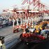 This photo taken Wednesday, Jan. 4, 2012 shows a container port in Qingdao in east China's Shandong province. China's trade suffered its biggest decline since the 2008 crisis in January, a new sign of weak global demand and a slowing domestic economy. Exports fell 0.5 percent from a year earlier to $149.9 billion, while imports were down 15 percent at $122.7 billion, customs data showed Friday, Feb. 10, 2012. (AP Photo) CHINA OUT