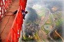 Photos: The world's highest, longest valley suspension bridge