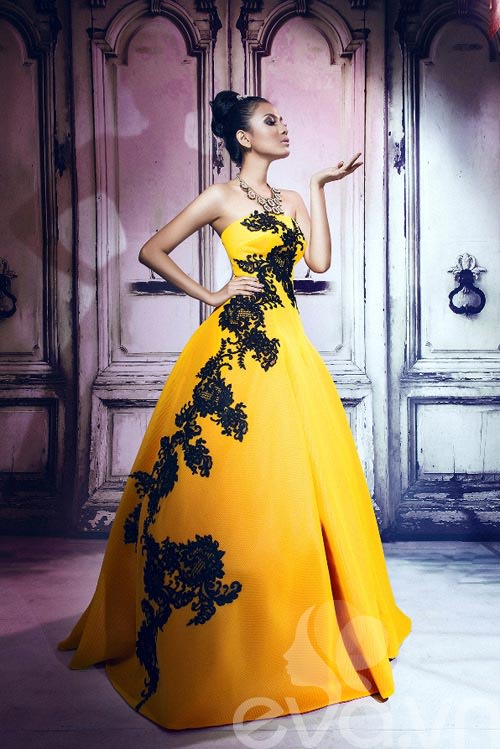 Đầm dạ hội tuyệt đẹp của Trương Thị May