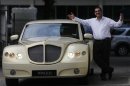 Bufori's founder and managing director Gerry Khouri poses with a Bufori Geneva at its plant in Kuala Lumpur