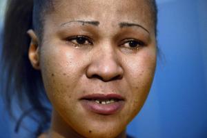 South African mother Lindiwe Ndwandwe, 33, cries as&nbsp;&hellip;