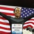 Richards-Ross of the U.S. celebrates as she won the women's 400m race during the Weltklasse Diamond League meeting in Zurich