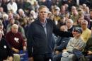 Republican presidential candidate former Florida Gov. Jeb Bush speaks during a campaign stop before next weeks first in the nation presidential primary Saturday, Feb. 6, 2016, in Bedford, N.H. (AP Photo/Jim Cole)