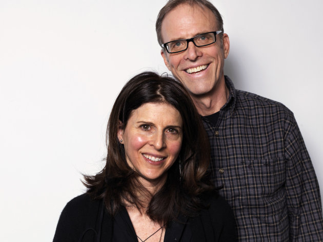 Producer Amy Ziering, left, and director Kirby Dick, from the film "The Invisible War," pose for a portrait during the 2012 Sundance Film Festival on Sunday, Jan. 22, 2012, in Park City, Utah. (AP Photo/Victoria Will)