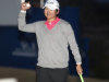Yani Tseng, of Taiwan, celebrates on the 18th green during after winning the LPGA Founders Cup golf tournament Sunday, March 18, 2012, in Phoenix. (AP Photo/Paul Connors)