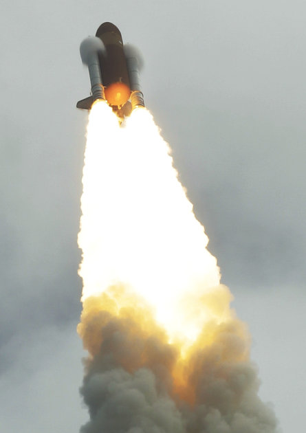 The space shuttle Atlantis lifts off from the Kennedy Space Center Friday, July 8, 2011, in Cape Canaveral, Fla. Atlantis is the 135th and final space shuttle launch for NASA. (AP Photo/Chris O'Meara)