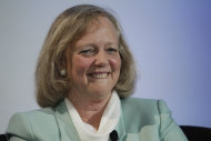<p>               FILE - In a Friday, March 9, 2012 file photo, Hewlett Packard CEO and President Meg Whitman speaks at a conference on the Stanford University campus in Palo Alto, Calif. HP is in the midst of a turnaround under a new chief, former eBay Inc. CEO Whitman. Hewlett-Packard Co. showed signs of recovery in the first three months of the year as it strengthened its position as the world's largest maker of personal computers and gained back some of the business it had lost while weighing whether to dump its PC division. HP's stock jumped nearly 7 percent by early afternoon Thursday, April 12, 2012, the first trading day since research groups Gartner and IDC released their quarterly PC shipment estimates.  (AP Photo/Paul Sakuma, File)