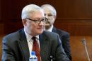 Russian Deputy Foreign Minister Sergei Ryabkov at the United Nations offices in Geneva, Switzerland, on October 15, 2013