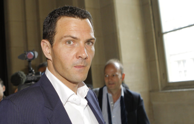 <p>               FILE - In this June, 4  2012 file photo, French trader Jerome Kerviel arrives at the Paris courthouse. The Paris appeals court on Wednesday, Oct. 24, 2012, ordered Kerviel, a former Societe Generale trader, to spend three years in prison and pay back a staggering €4.9 billion (about $7 billion) in damages for one of the biggest trading frauds in history. (AP Photo/Jacques Brinon, File)