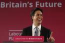 Britain's opposition Labour Party leader Ed Miliband smiles as launches his party's 2015 election campaign in Salford