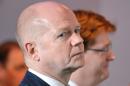 Britain's Foreign Secretary William Hague in Glasgow on January 17, 2014