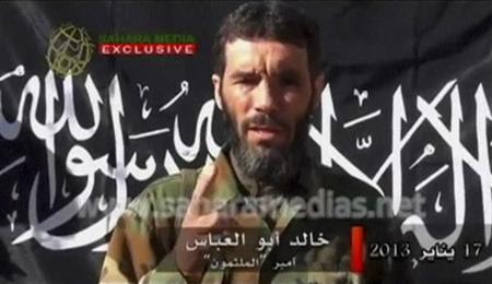 Veteran jihadist Mokhtar Belmokhtar speaks in this undated still image taken from a video released by Sahara Media on January 21, 2013. REUTERS/Sahara Media via Reuters TV