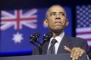 U.S. President Barack Obama speaks at the University of Queensland, Saturday, Nov. 15, 2014 in Brisbane, Australia. (AP Photo/Pablo Martinez Monsivais)