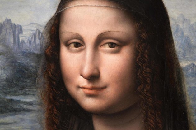 A copy of Leonardo Da Vinci&#39;s famous