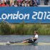New Zealand's Mahe Drysdale competes in the men's single sculls quarterfinals at Eton Dorney during the London 2012 Olympic Games