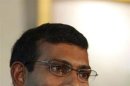 Maldives President-elect Mohamed Nasheed speaks during a news conference in Male