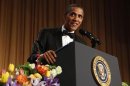 U.S. President Obama speaks at the White House Correspondents Association annual dinner in Washington