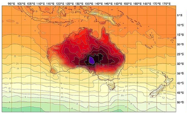 It's So Hot in Australia That They Added New Colors to the Weather Map